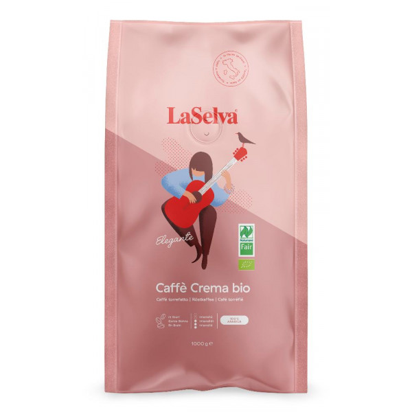 Caffè bio in grani "Elegante" 1kg 1 Caffè crema bio "Elegante" in grani 1000g