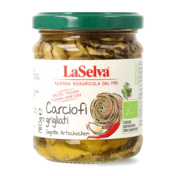 Carciofi grigliati sott'olio bio 180g 1 Carciofi grigliati sott'olio bio 180g