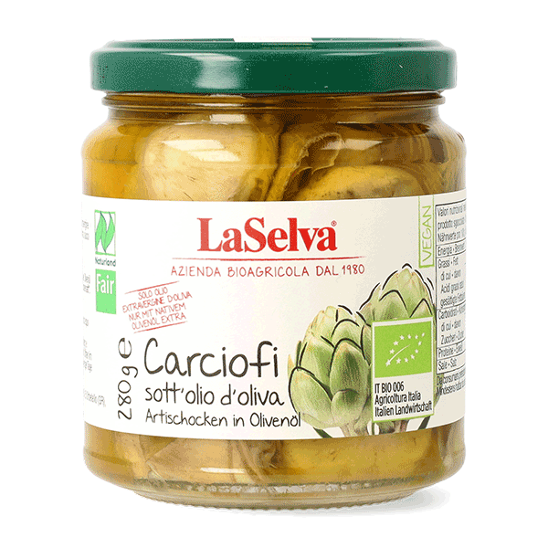 Carciofini sott'olio d'oliva bio 280g 1 Carciofini sott'olio d'oliva bio 280g