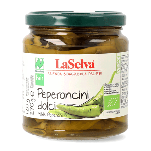 Peperoncini verdi sott'aceto bio 270g