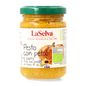 Pesto con petali e curry bio 130g
