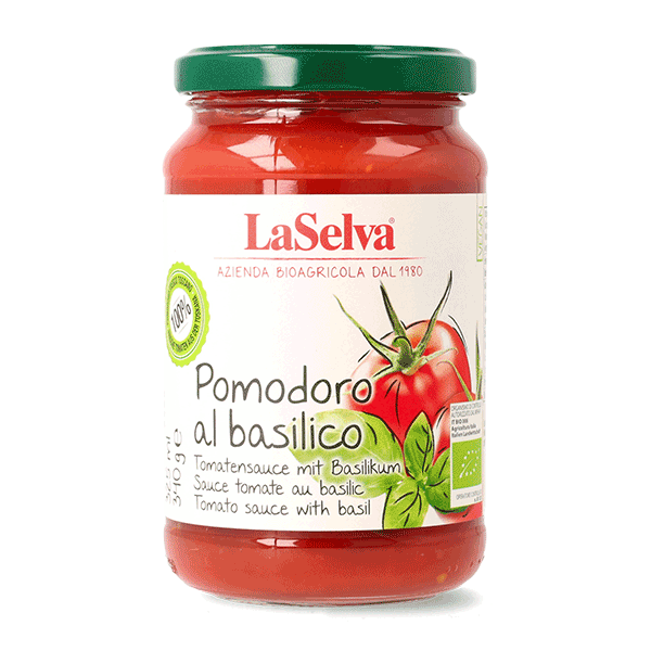 Salsa di pomodoro con basilico bio 340g 1 Salsa di pomodoro con basilico bio 340g