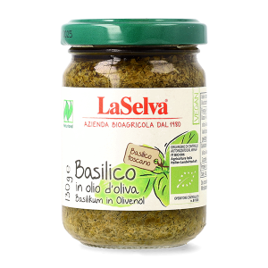 basilico in olio d'oliva bio 130g